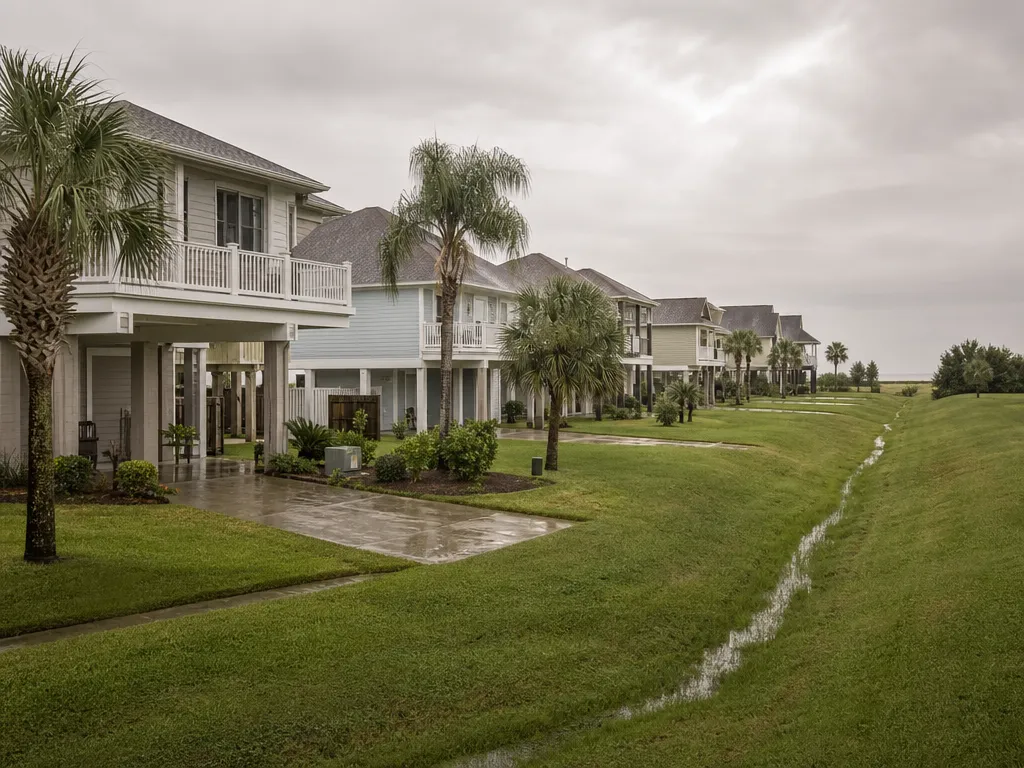 Residential street in Spring, TX